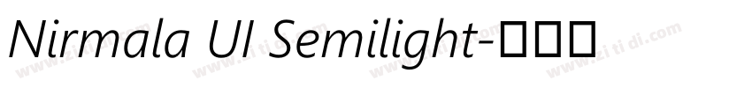 Nirmala UI Semilight字体转换
